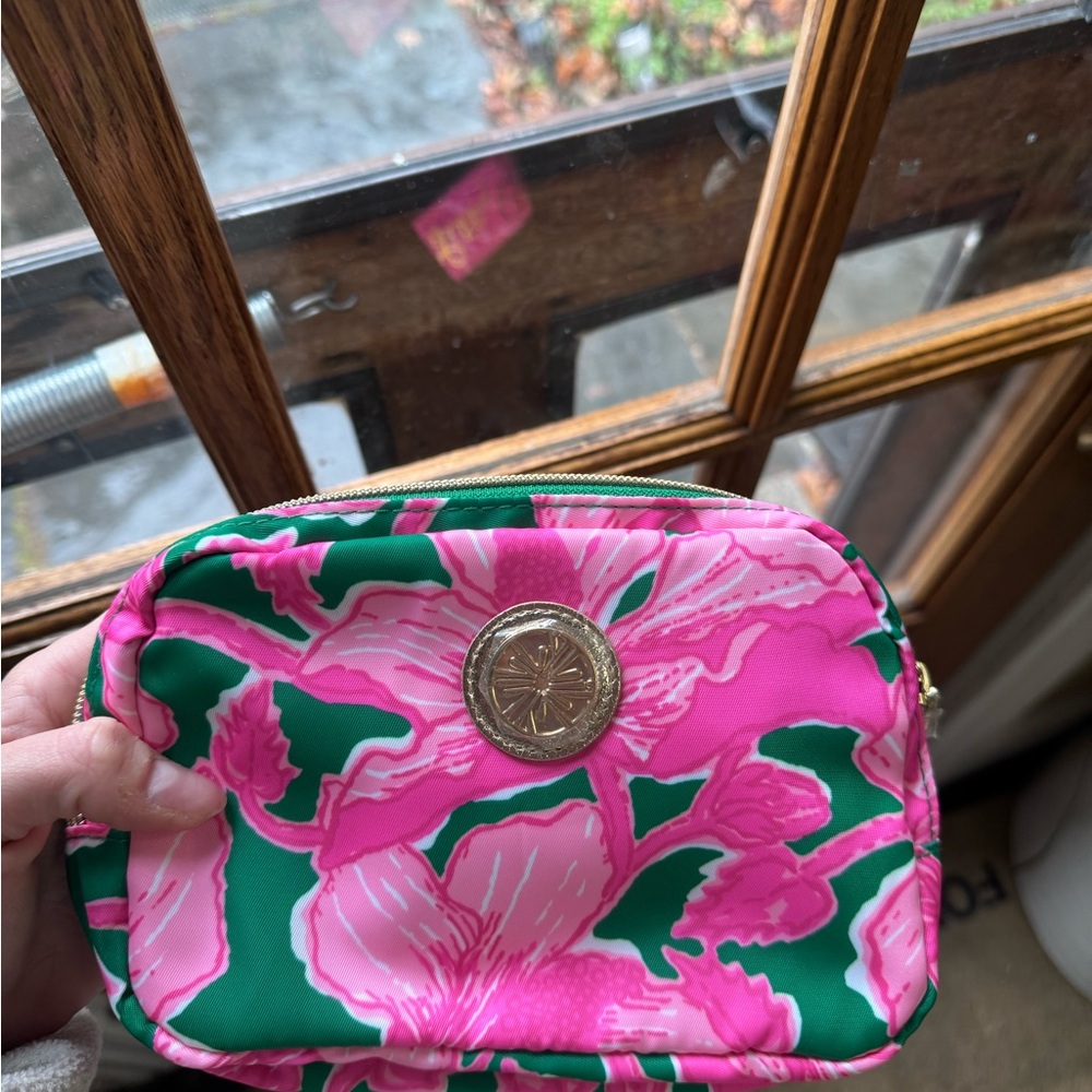 Floral Pink and Green Pouch
